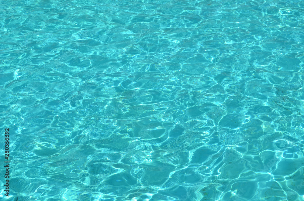 blue water in swimming pool