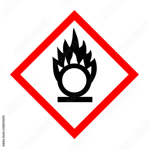 Quadro su tela Pictogram for oxidizing substances