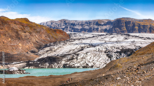 Fantastic view on Solheimajokull glacier photo