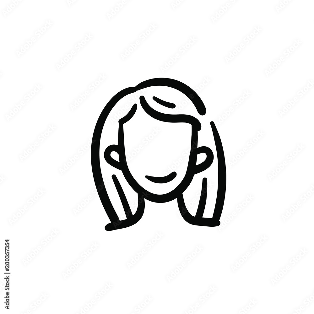 Hand drawn person. Simple vector icon Hand drawn person. Simple vector icon