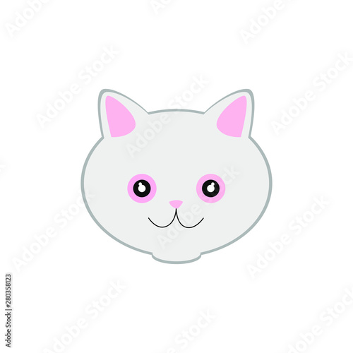 cute cat face , head pet friendly