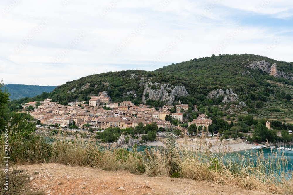 Village of Bauduen on the shore of the Lac de Sainte-Croix, in the South of France