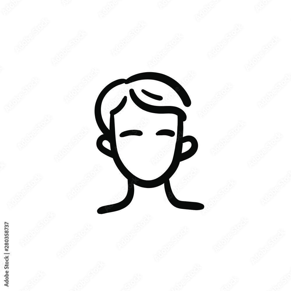 Hand drawn person. Simple vector icon Hand drawn person. Simple vector icon
