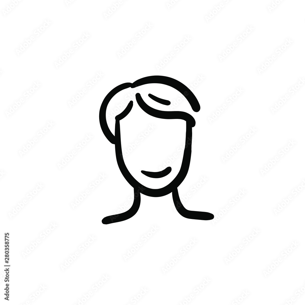Hand drawn person. Simple vector icon Hand drawn person. Simple vector icon