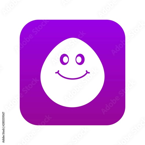 Smiling lime icon digital purple for any design isolated on white vector illustration