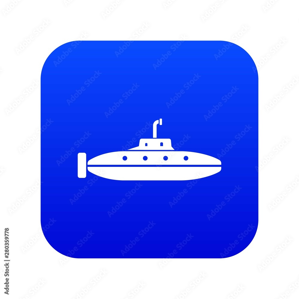 Research submarine icon. Simple illustration of research submarine vector icon for web.