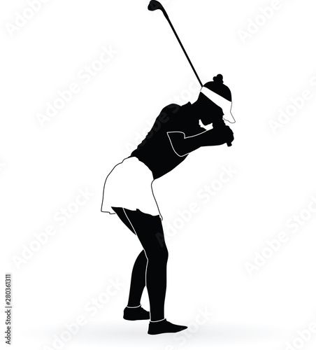 woman golf player