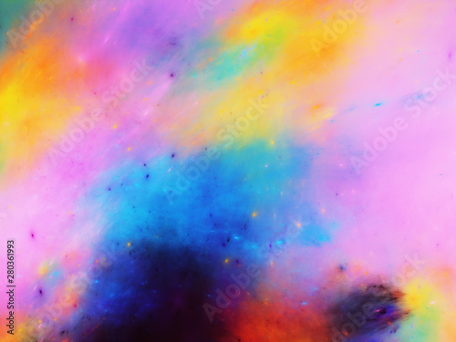 rainbow abstract fractal background 3d rendering illustration