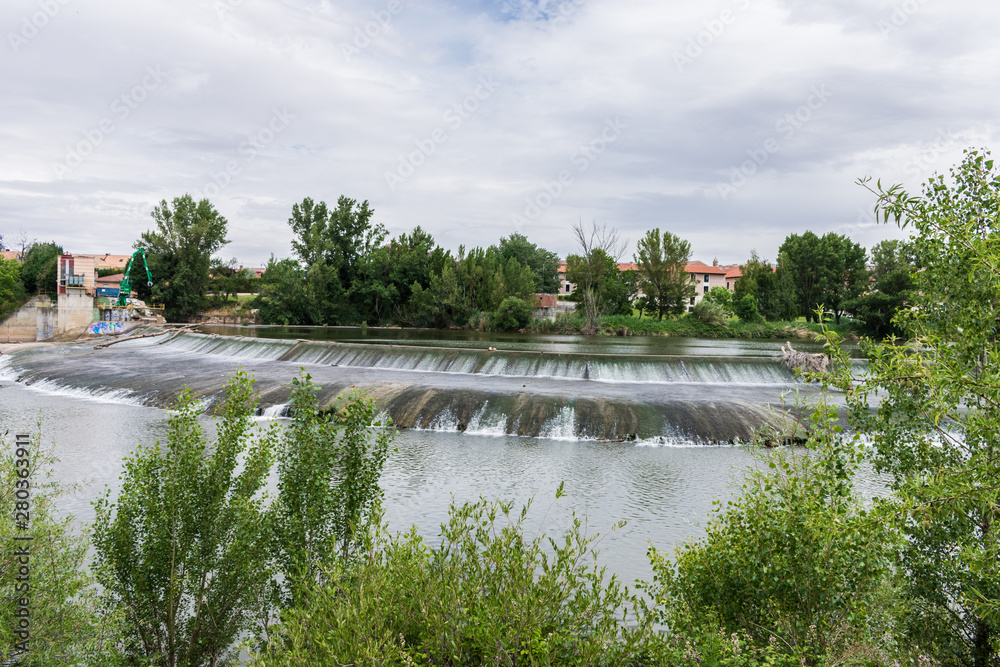 waterfall river with water and vegetation waterfall river with water and vegetation
