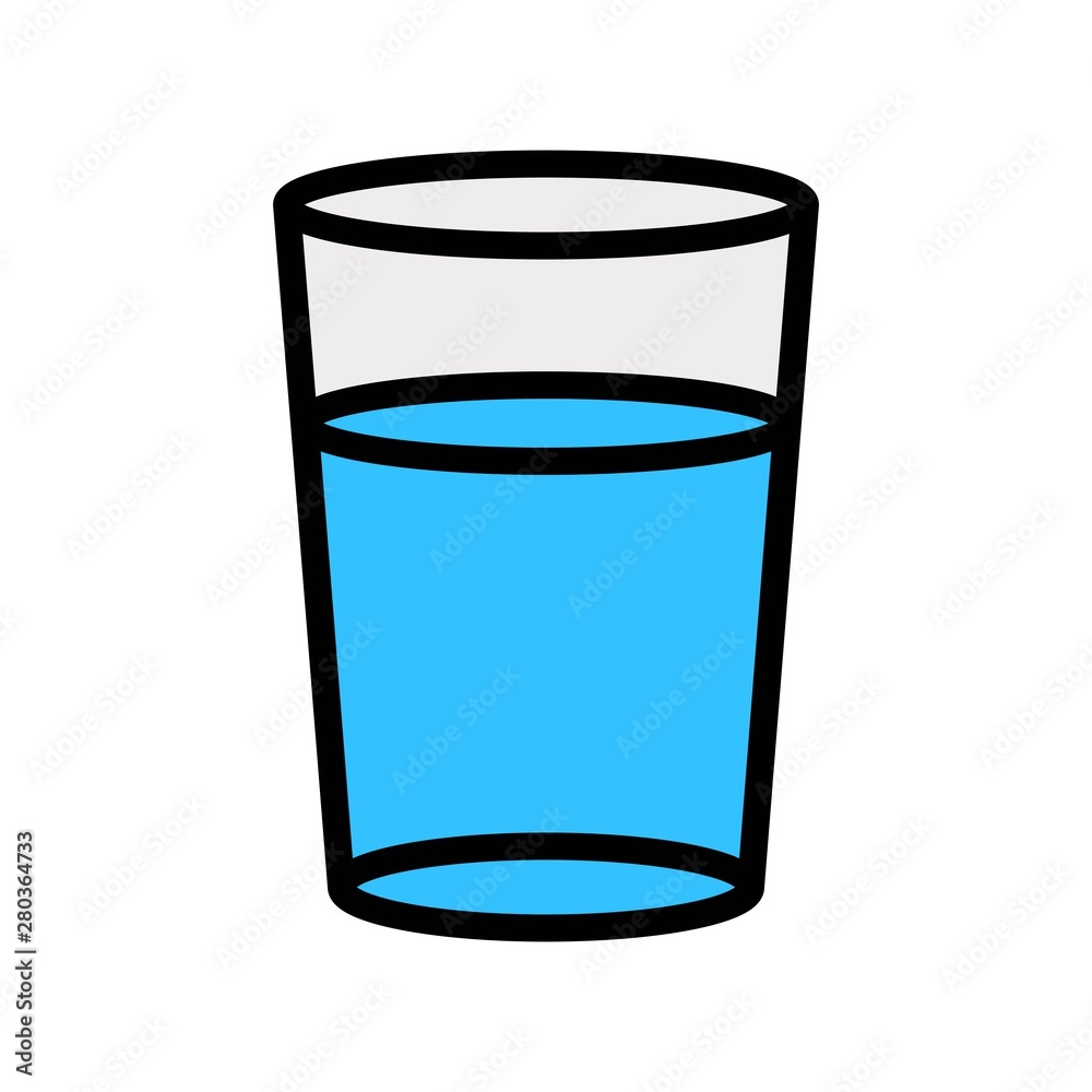 juice or drink glass editable stroke icon in filled designing.