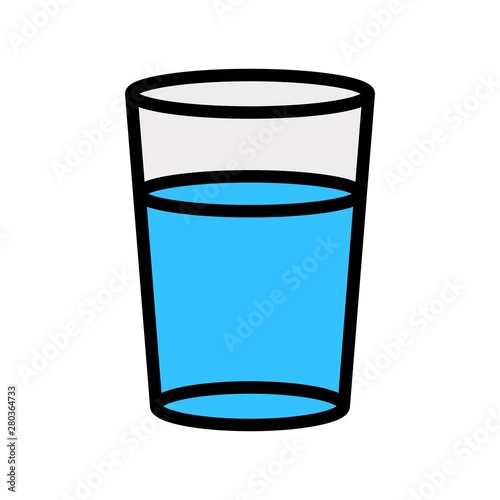 juice or drink glass editable stroke icon in filled designing.