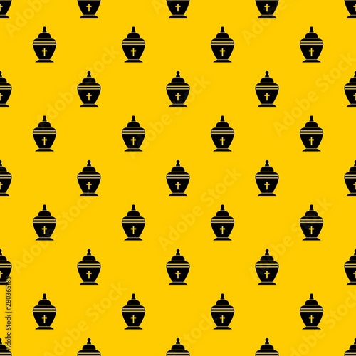 Urn pattern seamless vector repeat geometric yellow for any design