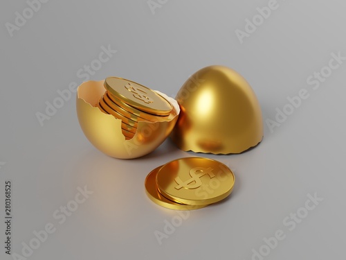 Gold Egg, Gold Coins photo