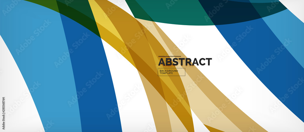 Obraz premium Colorful wave lines abstract background, color line for business or techno presentation