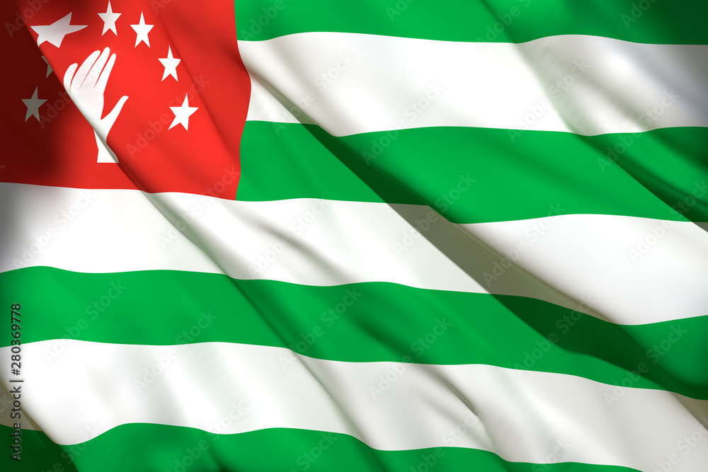 Obraz premium Abkhazia flag waving