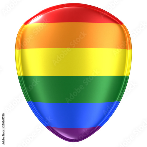 Free Download 3d rendering of a gay flag icon. - GFXLoad