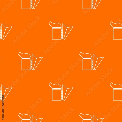 Beehive smoker pattern vector orange for any web design best