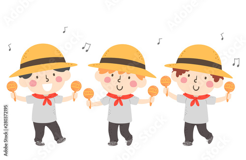 Kids Boys Maracas National Hispanic Heritage