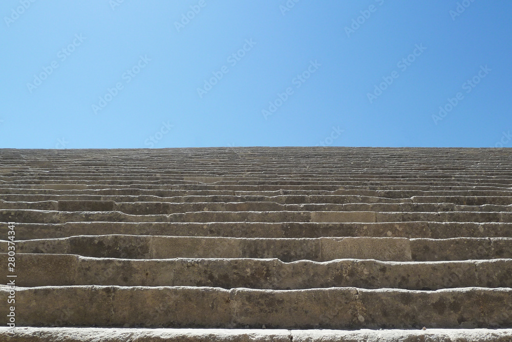 Stone stairway to heaven at the Lindos Acropolis, Rhodes, Greece Stone stairway to heaven at the Lindos Acropolis, Rhodes, Greece