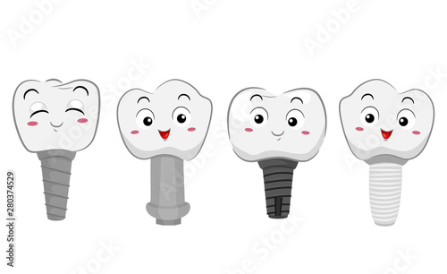 Teeth Mascot Tooth Implant ...