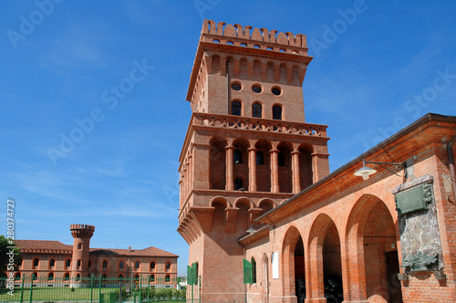 Pollenzo, Piedmont, Italy. The castle of Pollenzo, seat of the University of Gastronomic Sciences. photo
