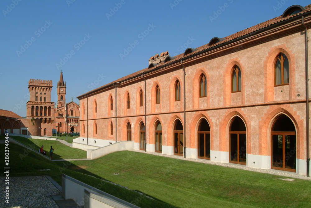 Pollenzo, Piedmont, Italy. The castle of Pollenzo, seat of the University of Gastronomic Sciences.