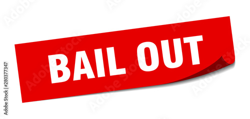 bail out sticker. bail out square isolated sign. bail out