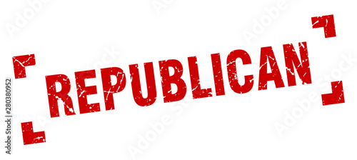 republican stamp. republican square grunge sign. republican