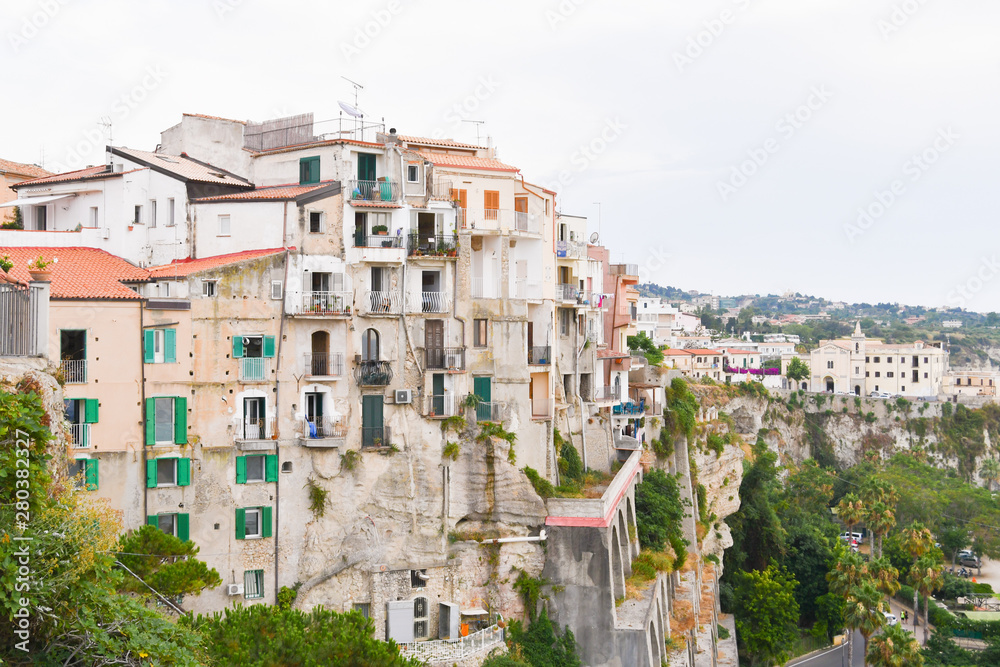 View of Tropea in southern Italy