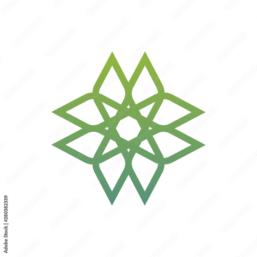 Abstract flower pattern. Logo design for a modern beauty business