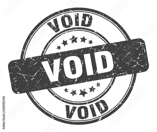 void stamp. void round grunge sign. void