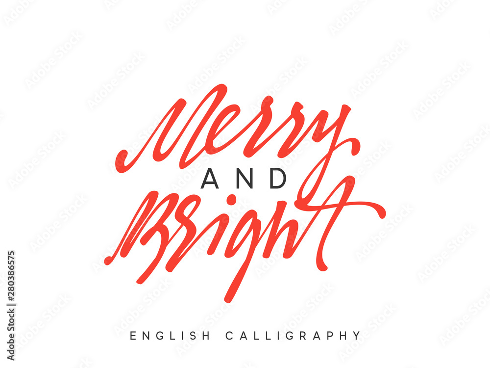 Text Magic time. Xmas hand drawn calligraphy lettering
