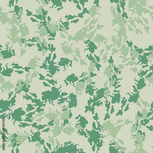 Forest camouflage of various shades of green colors