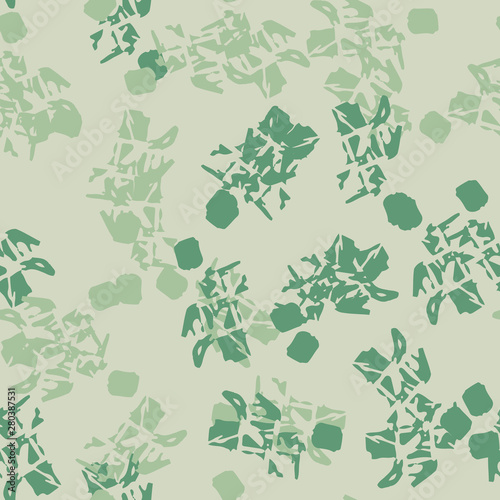 Forest camouflage of various shades of green colors