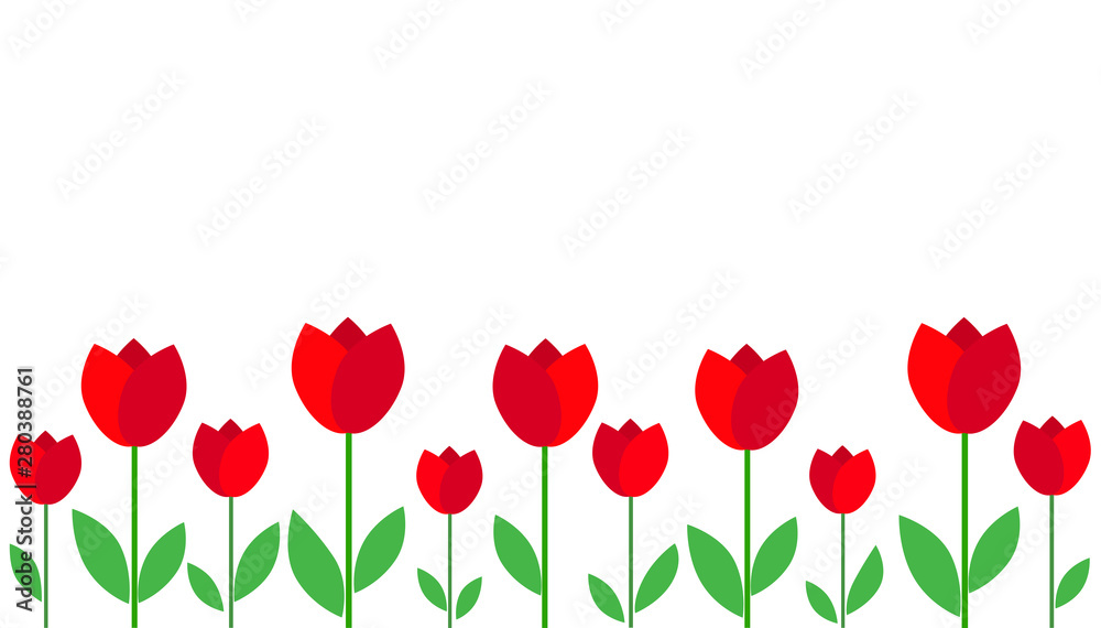 flat icon on white background tulip blooms . 8 March . Women's spring day.; flat icon on white background tulip blooms . 8 March . Women's spring day.;