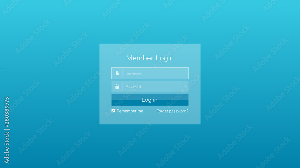 Login Page. Gradient background. Website element for your web design Login Page. Gradient background. Website element for your web design