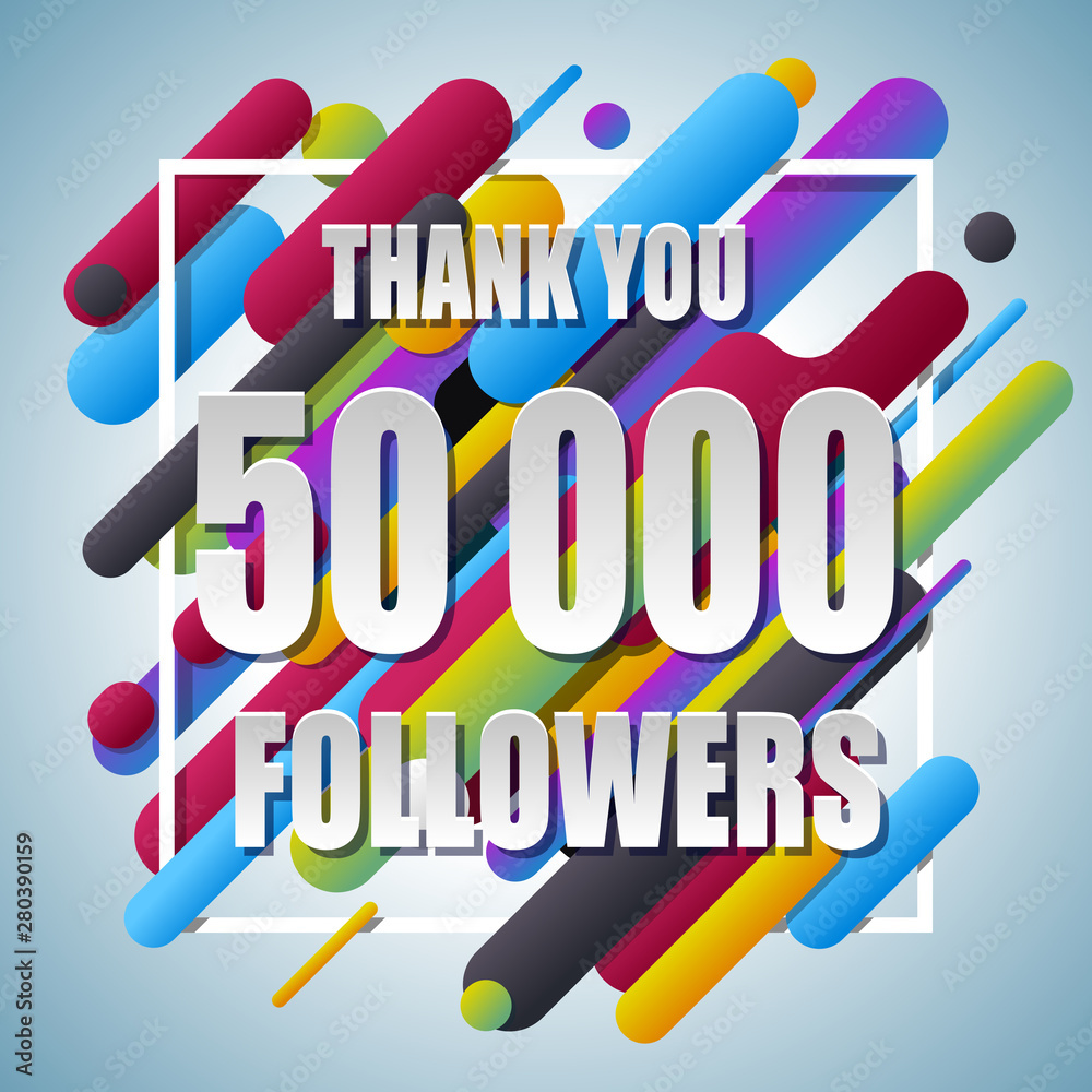 Thank You 50000 followers banner