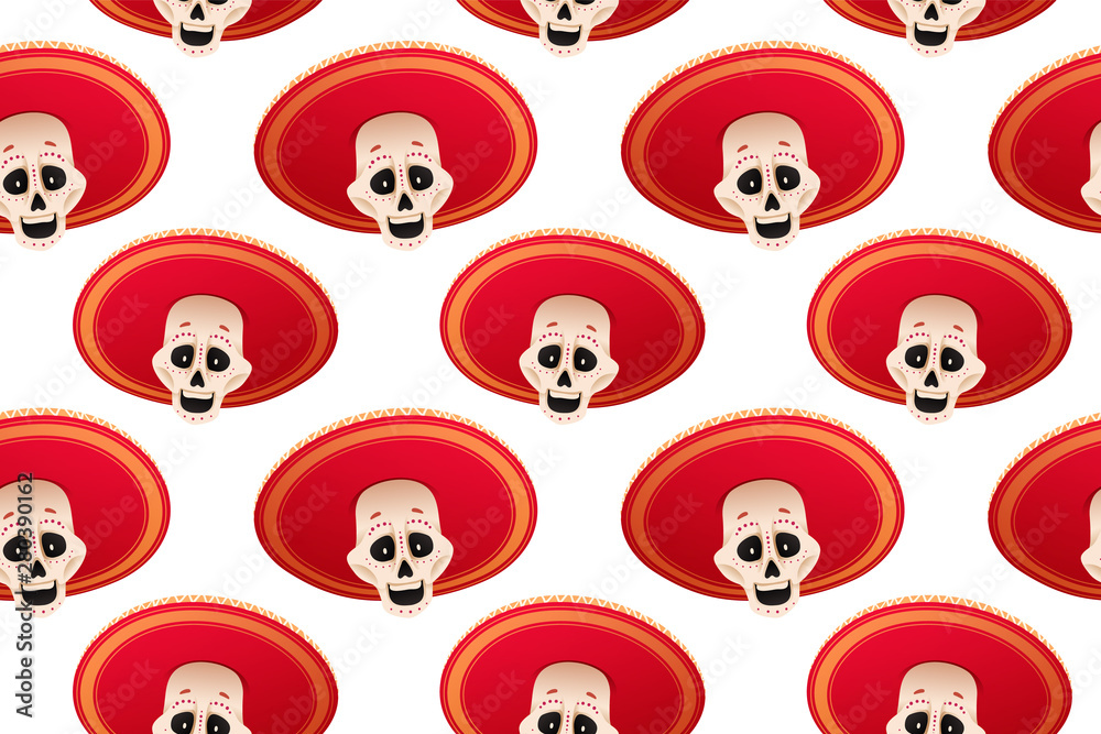 Pattern background Day of the Dead a traditional Mexican holiday (Dia de Muertos) Pattern background Day of the Dead a traditional Mexican holiday (Dia de Muertos)