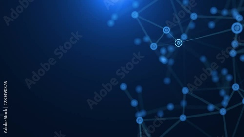 Wallpaper Mural Connected network animation. Seamless loop 4k UHD (3840x2160) Torontodigital.ca