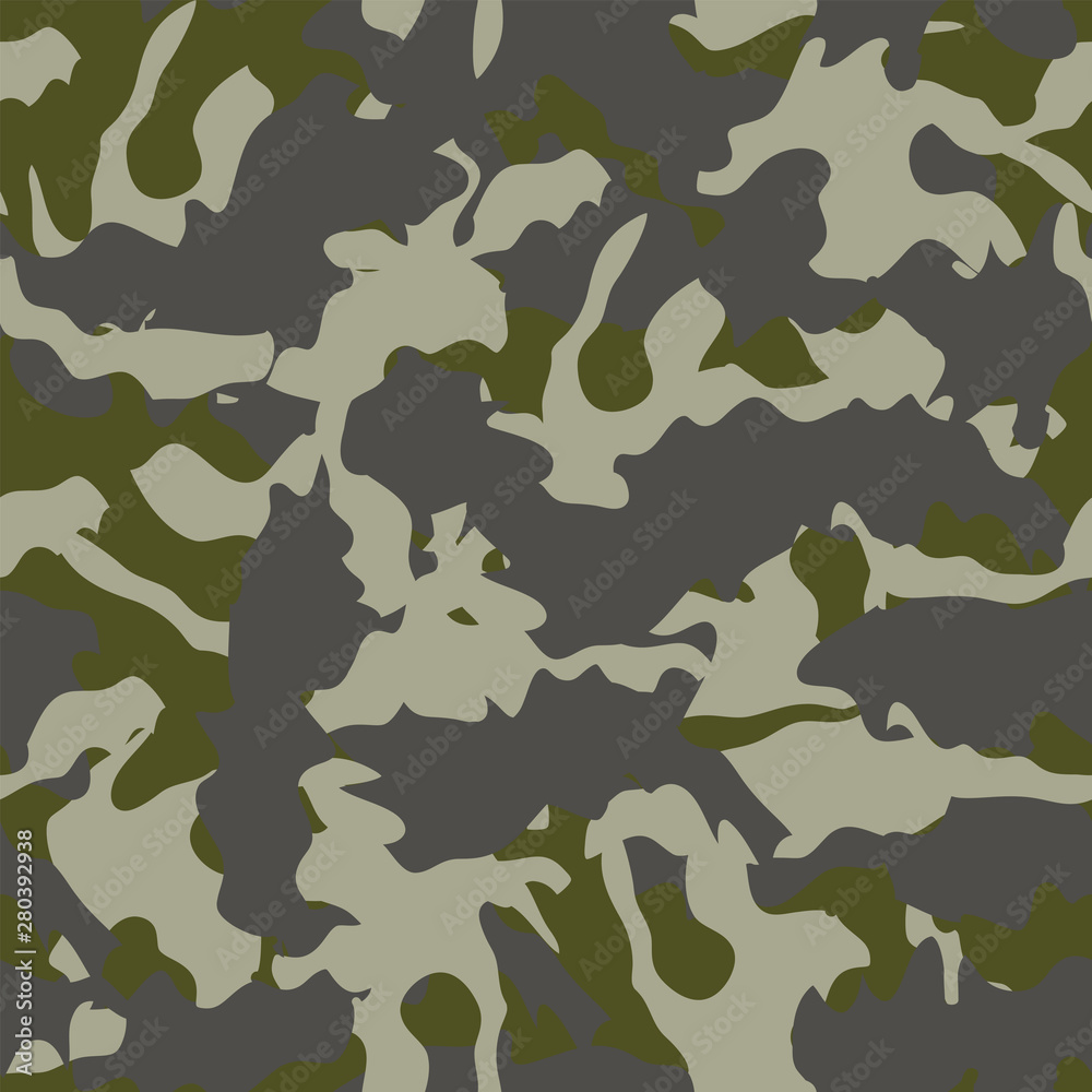 Simple camouflage pattern background seamless vector illustration. Abstract camouflage pattern material for sewing military uniforms Simple camouflage pattern background seamless vector illustration. Abstract camouflage pattern material for sewing military uniforms