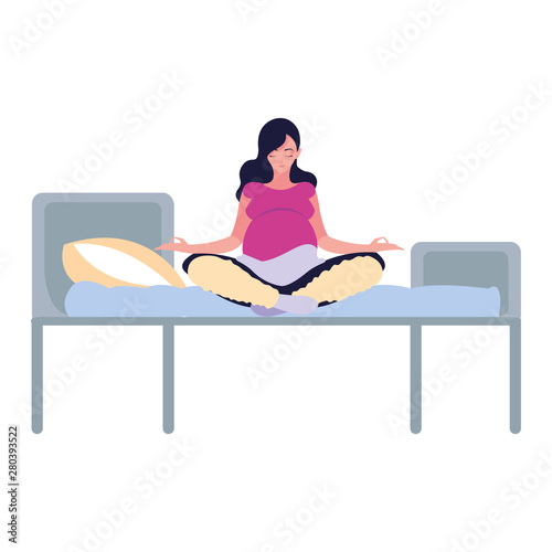 pregnant woman sitting pose yoga