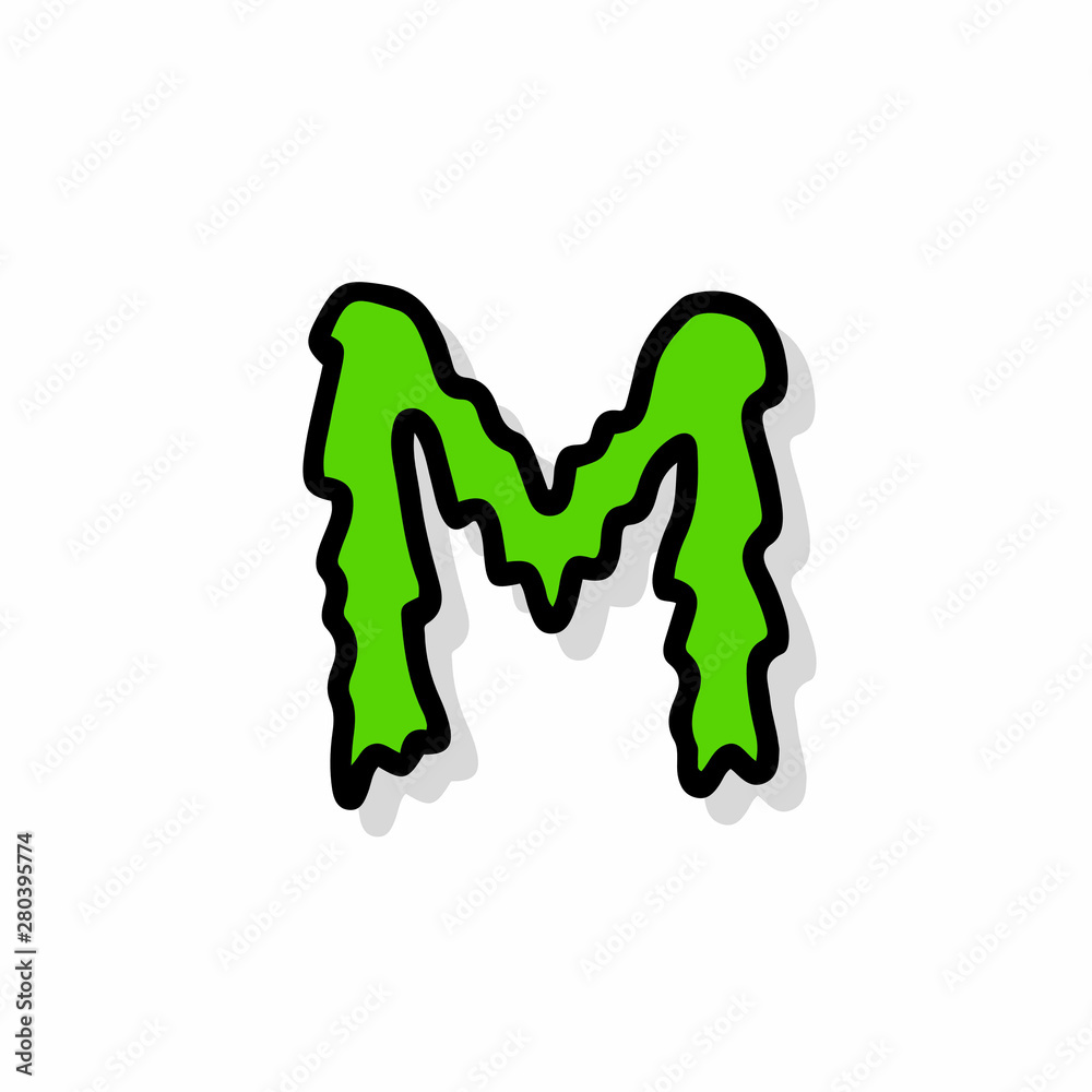 Obraz premium Slimy Vector Logo Illustration M