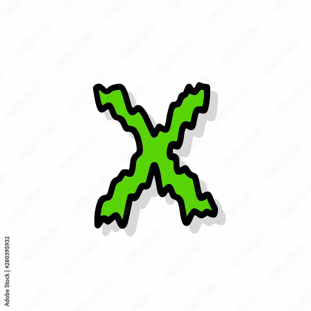 Slimy Vector Logo Illustration X Slimy Vector Logo Illustration X