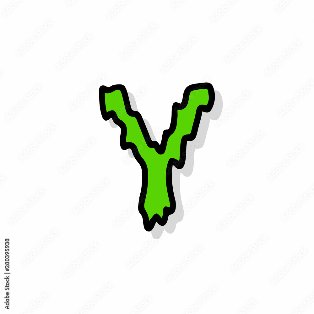 Fototapeta premium Slimy Vector Logo Illustration Y