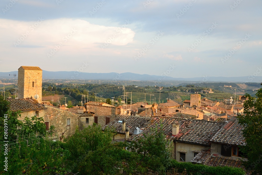 San Gimignano city in Italy in Tuscany,  Province of Siena