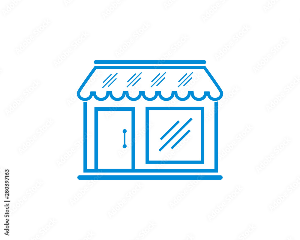 Store icon Flat symbol vector Store icon Flat symbol vector