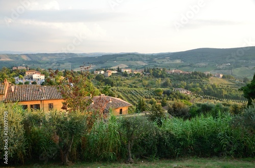 San Gimignano city in Italy in Tuscany, Province of Siena