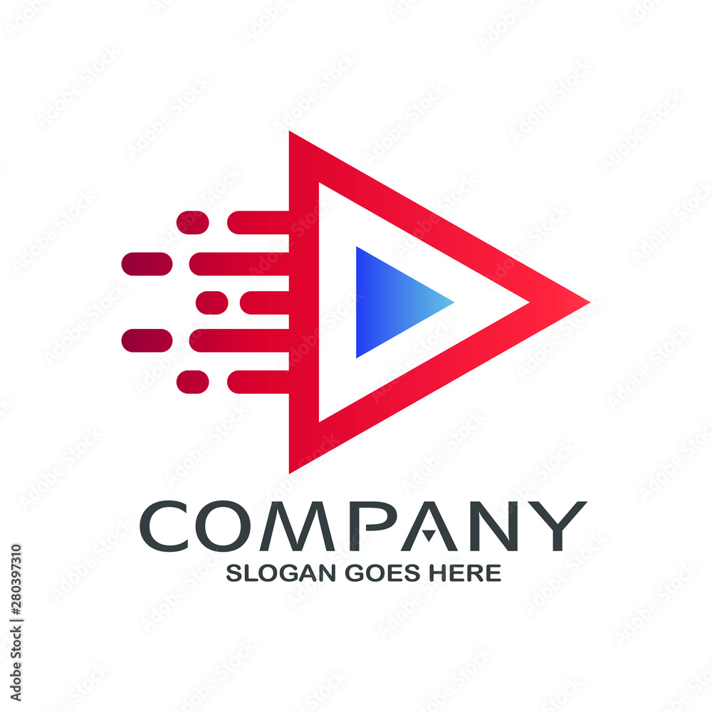 Fast Play Media Logo Vector