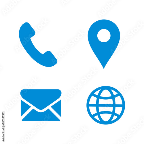 Contact us icons set, web icon set symbol vector. symbol for web site Computer and mobile vector.