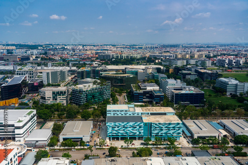 Bird view of  Singapore cit...
